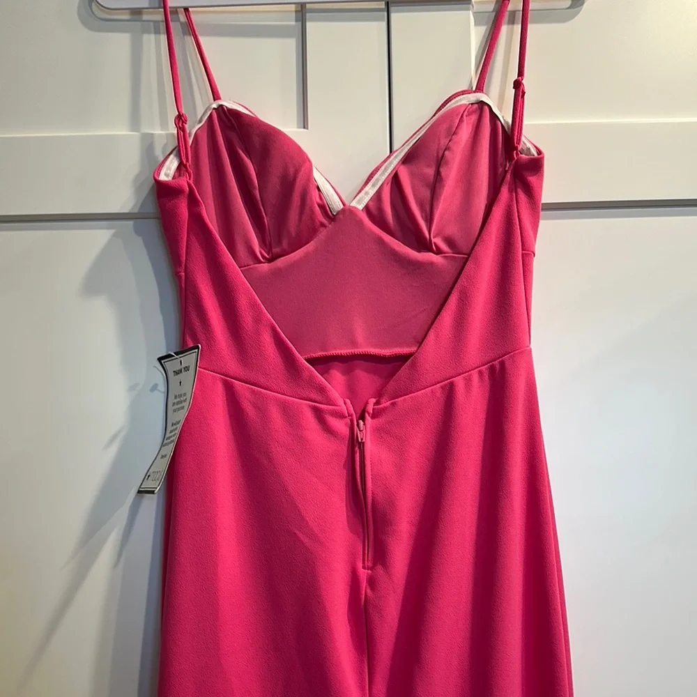 Vibrant Pink Straped Dress - Picture 2 of 2